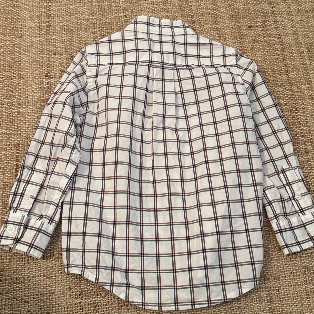 Janie and Jack Plaid Button Down Shirt 2T - Picture 6 of 6